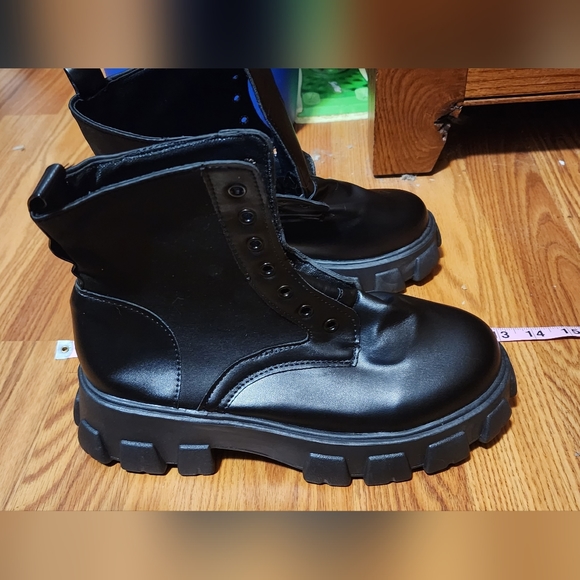 Prada Style Platform Combat Boots NWOT, box included - Picture 3 of 4